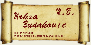 Mrkša Budaković vizit kartica
